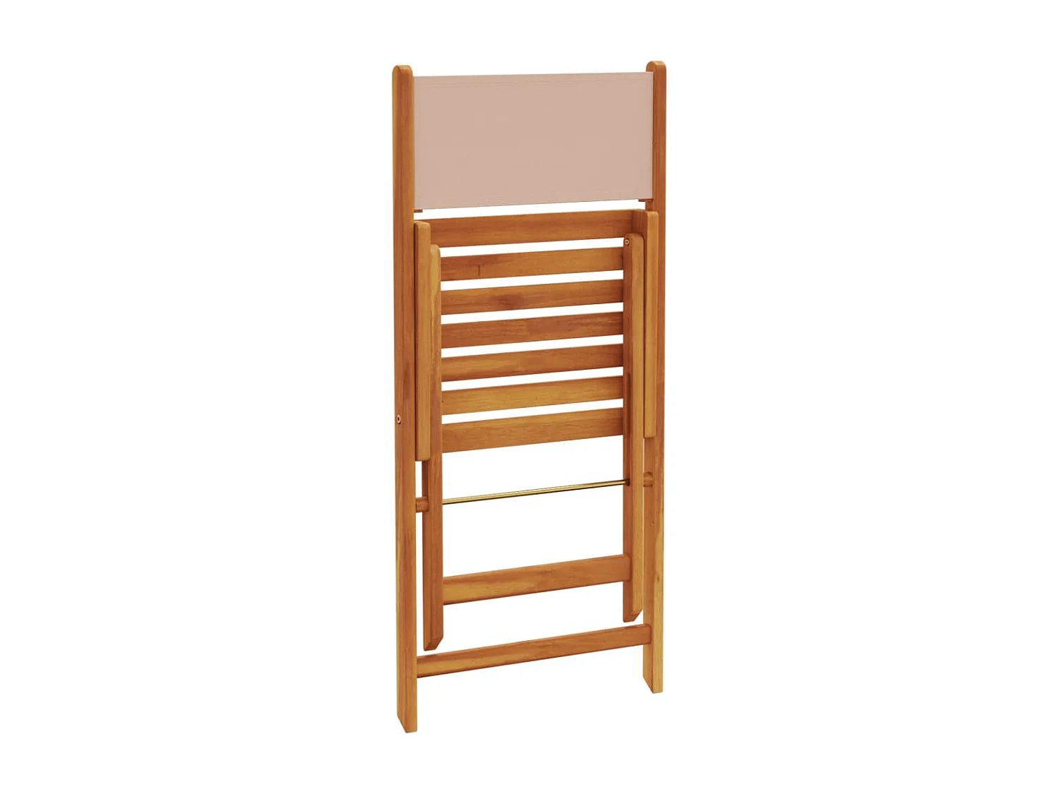 Bistrostoelen set van 2 taupe massief acaciahout en stof