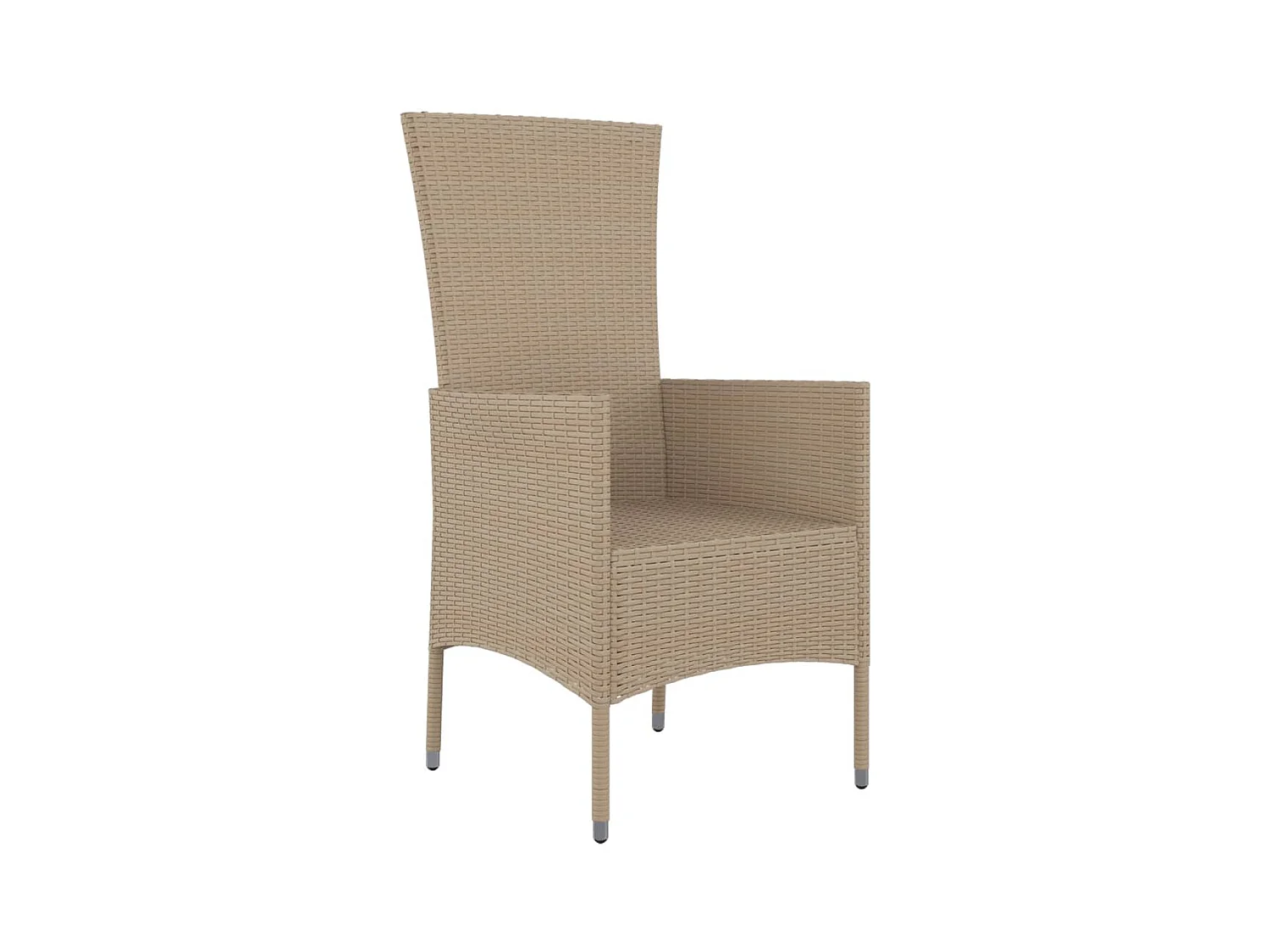 Chaises de jardin avec coussins lot de 2 Résine tressée Beige