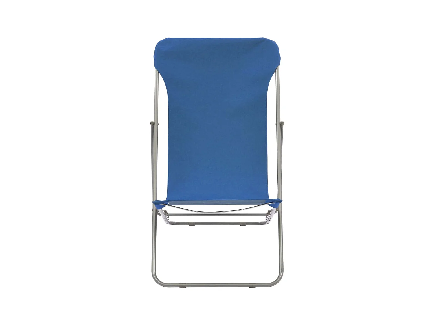 Juego de 2 sillas de playa plegables de acero y tela Oxford azul