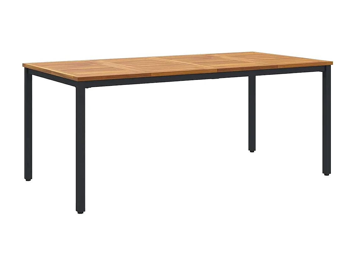 Ensemble de salle à manger pour jardin 7 pcs Noir, Bois