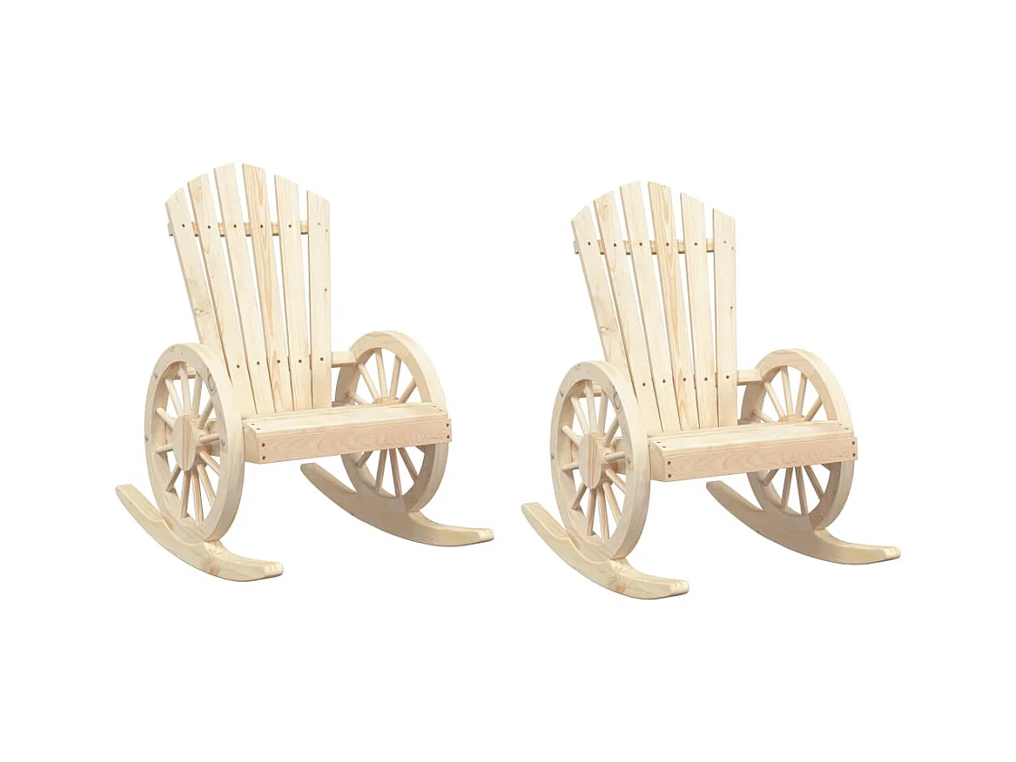 Chaises à bascule Adirondack lot de 2 bois de sapin massif