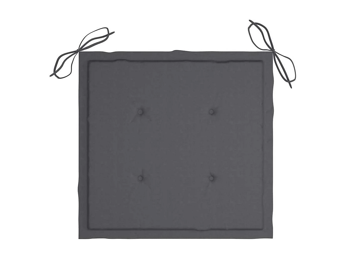 Chaises de jardin lot de 2 et coussins anthracite Bois de teck