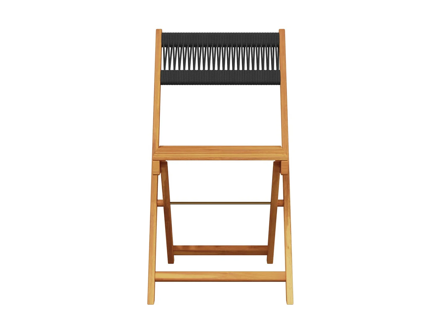 Chaises de jardin pliantes lot de 4 noir bois d'acacia massif