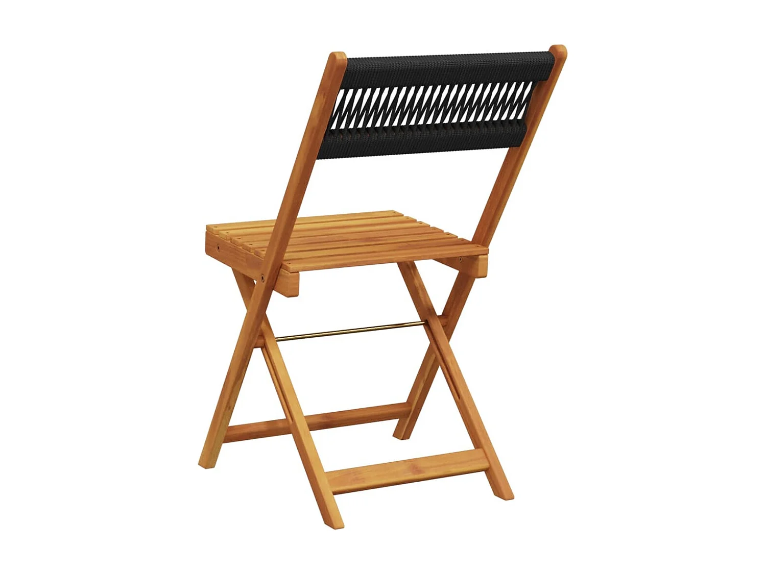 Chaises de jardin pliantes lot de 4 noir bois d'acacia massif