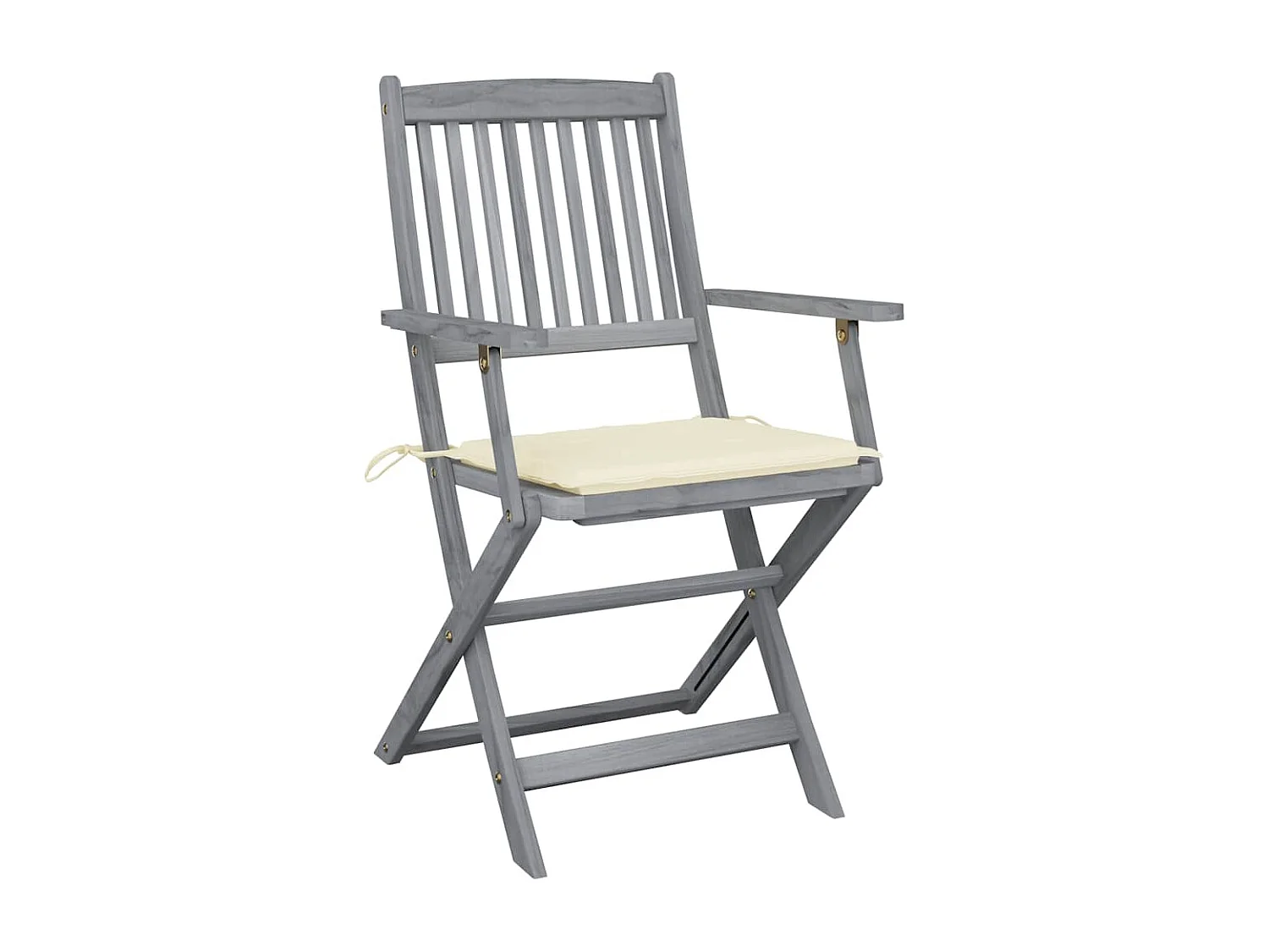 Juego de 6 sillas plegables para exterior con cojines de madera de acacia