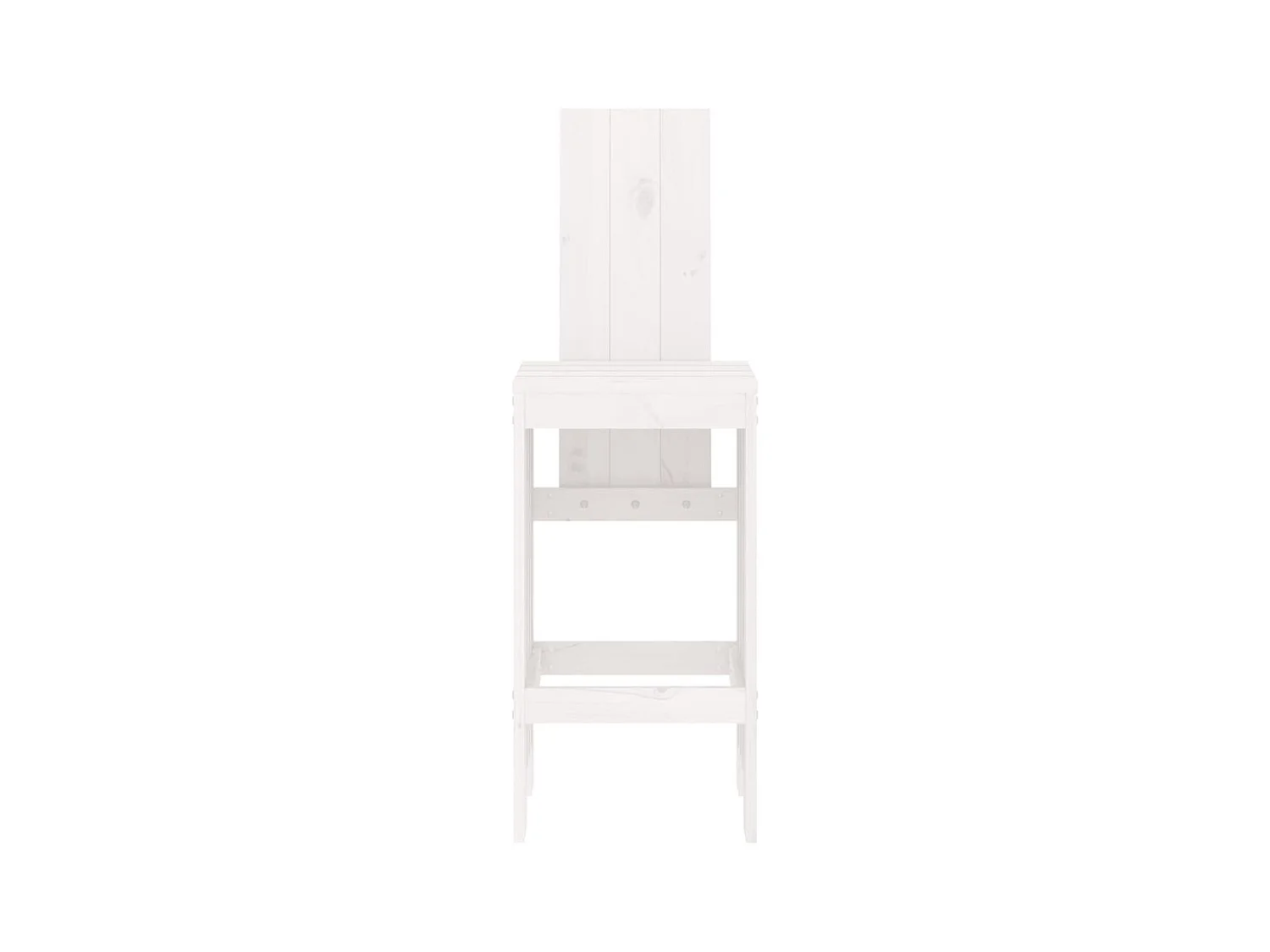 Barkrukken set van 2 wit 40x42x120 cm massief grenenhout