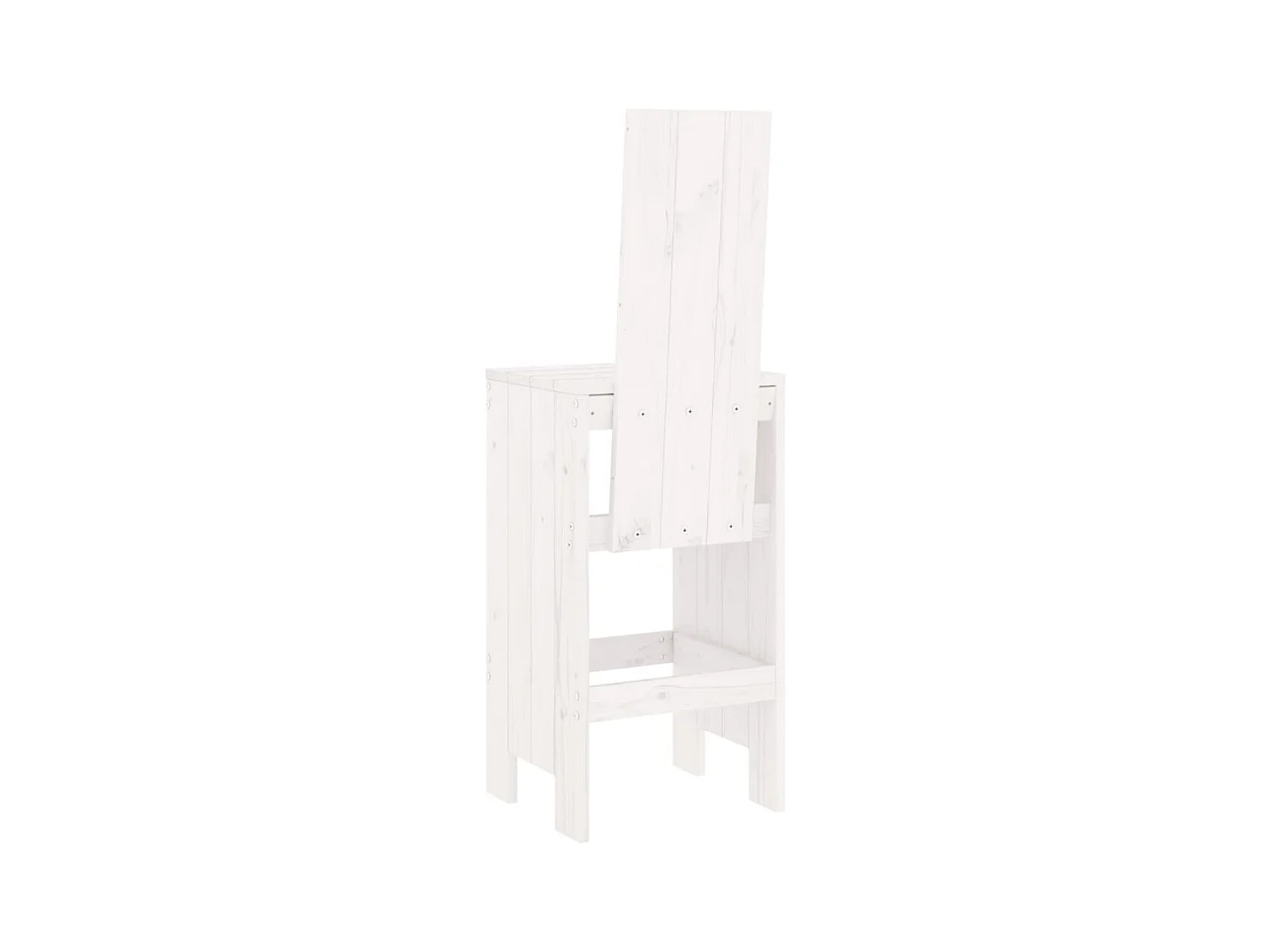 Barkrukken set van 2 wit 40x42x120 cm massief grenenhout