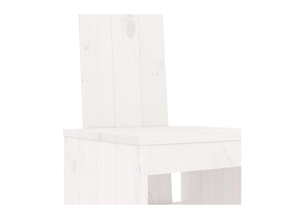 Barkrukken set van 2 wit 40x42x120 cm massief grenenhout