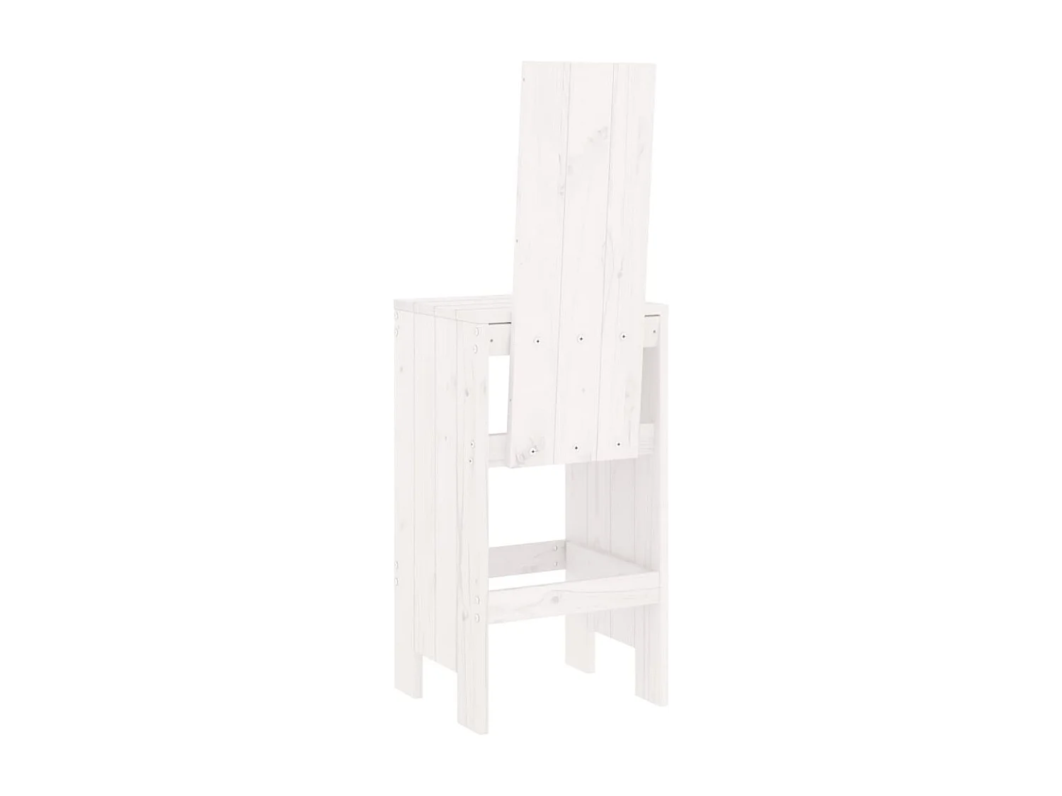 Tabourets de bar lot de 2 blanc 40x42x120 cm bois massif de pin