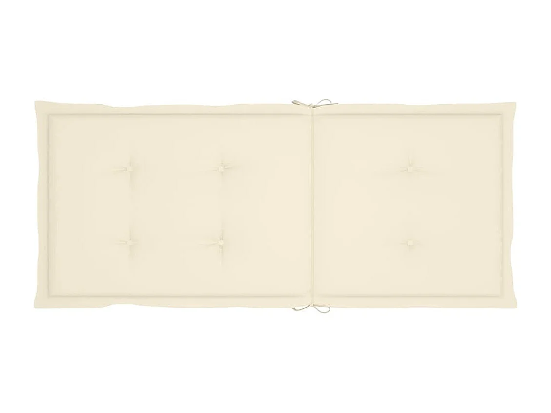 Chaises inclinables de jardin et coussins lot de 8 Teck solide