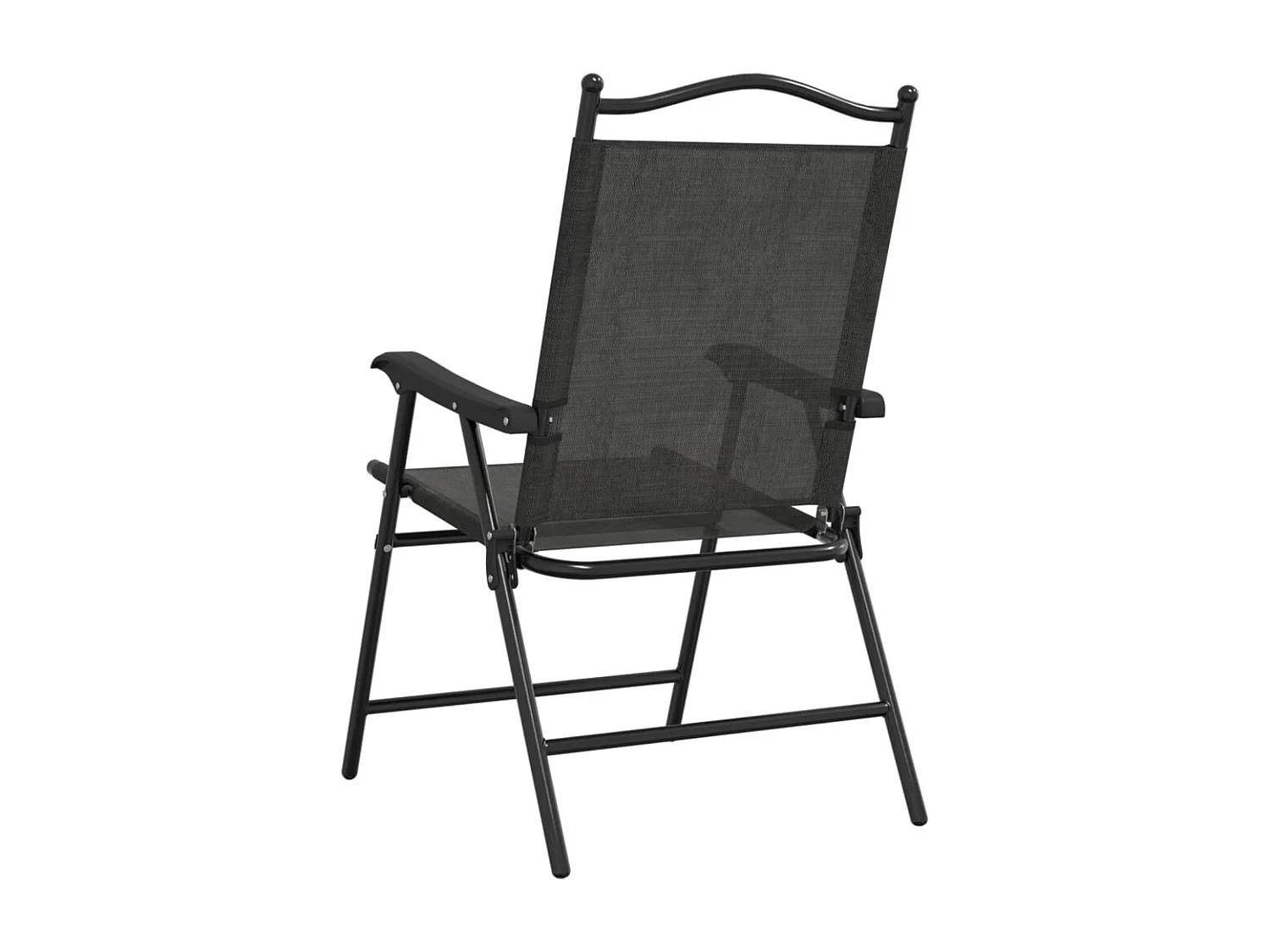 Set di 2 sedie da giardino pieghevoli in acciaio e textilene