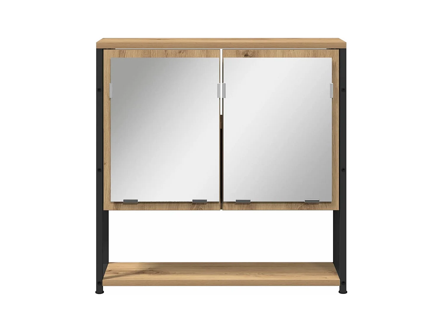 Set di mobili da bagno 4 pezzi, rovere lavorato a mano