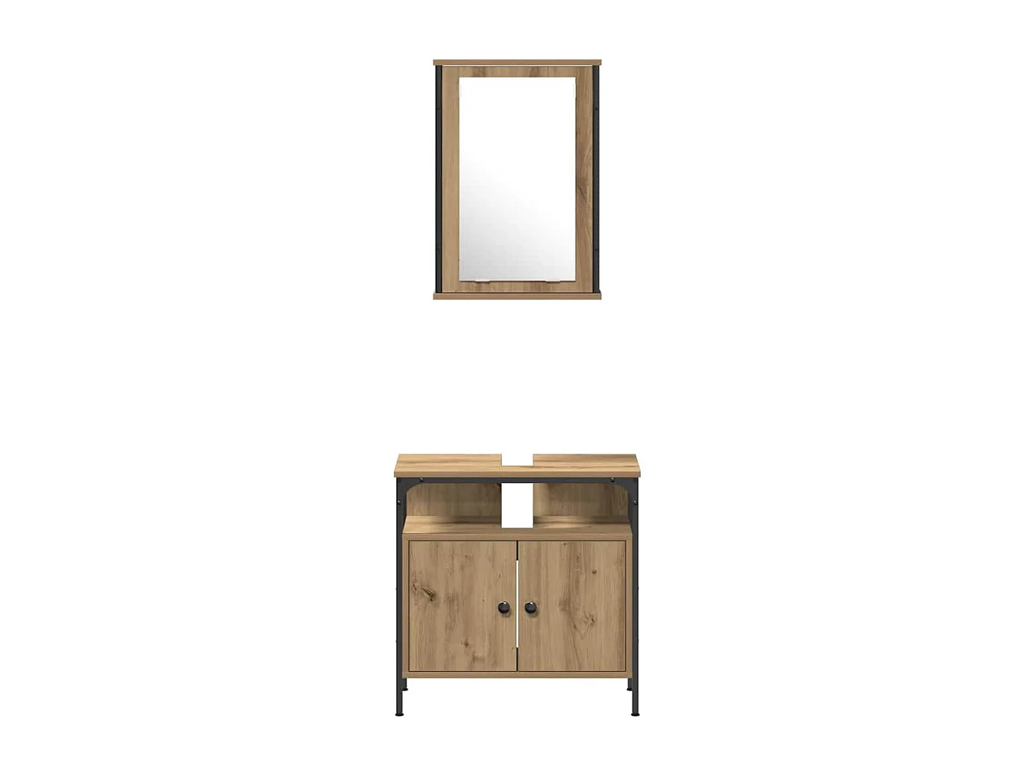 Ensemble de mobilier de salle de bain 4 pcs chêne artisanal
