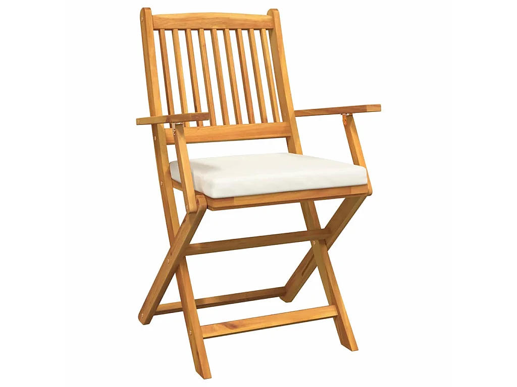 Klappstuhl mit Kissen klappbar 8 Stück Weiß 49 x 57,5 x 92cm