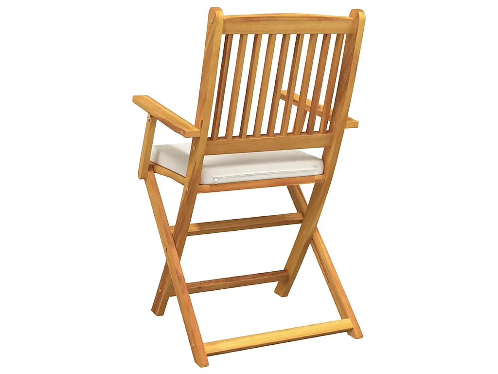 Klappstuhl mit Kissen klappbar 8 Stück Weiß 49 x 57,5 x 92cm