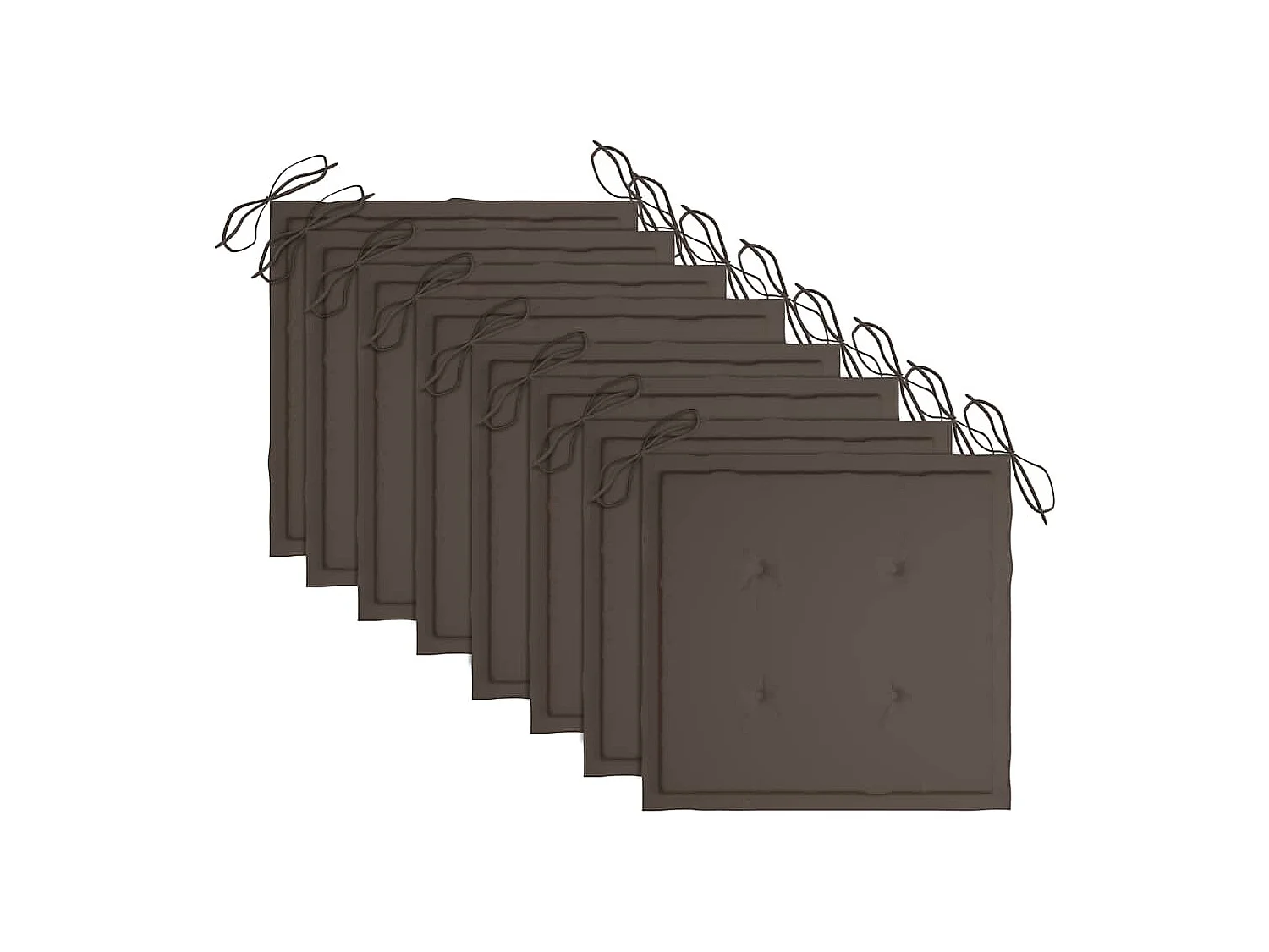 Juego de 8 sillas y cojines de jardín de madera maciza de acacia gris