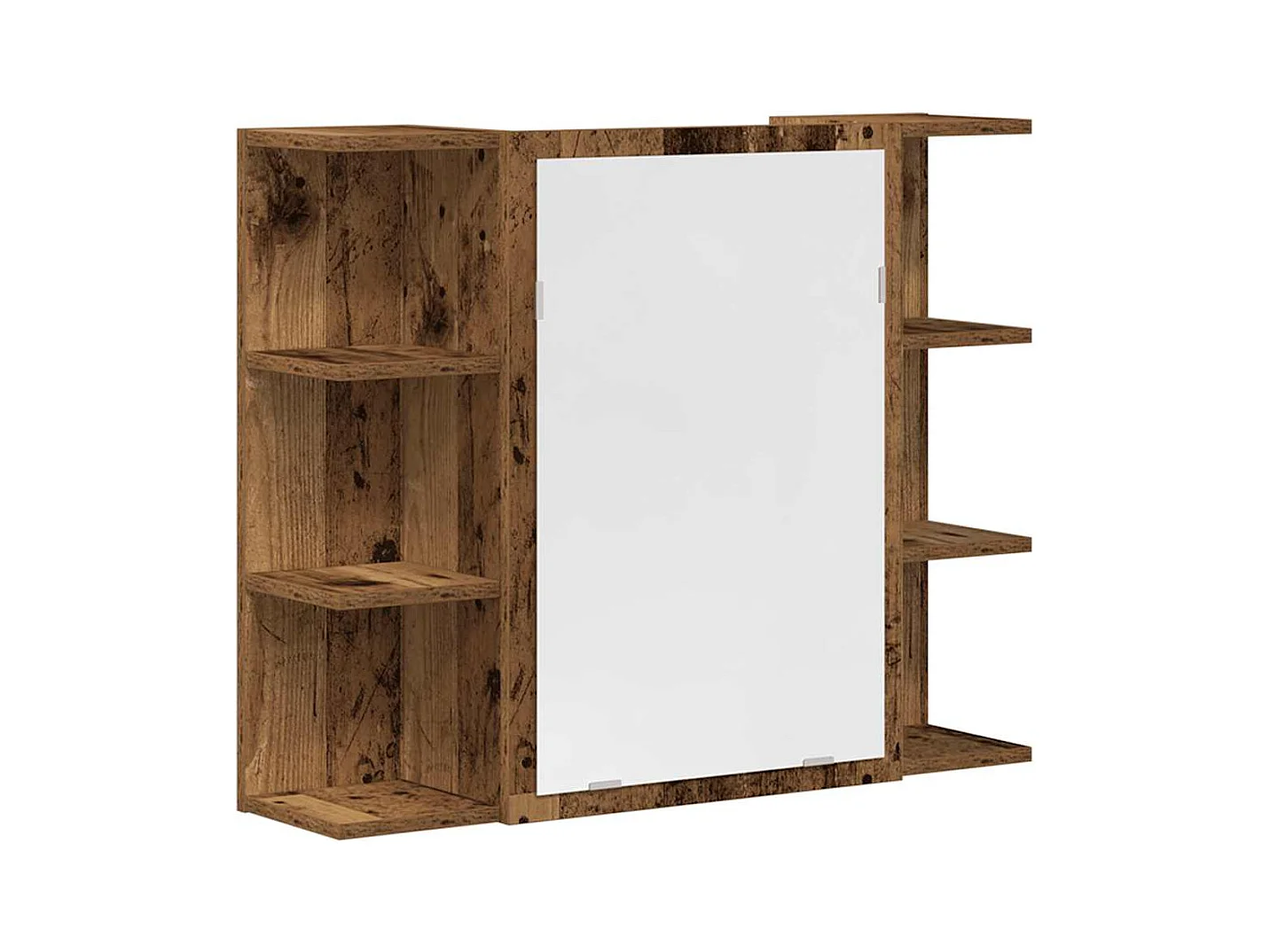 4-delige badkamermeubelset van bewerkt hout