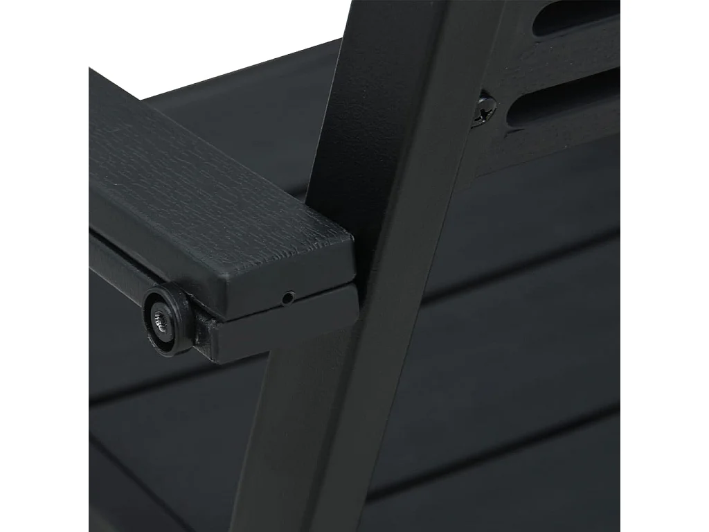 Chaises de jardin lot de 4 Noir PEHD Aspect de bois