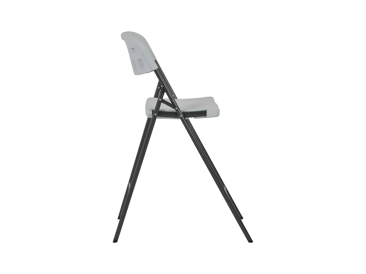 Chaises de bar pliables lot de 2 PEHD et acier Blanc