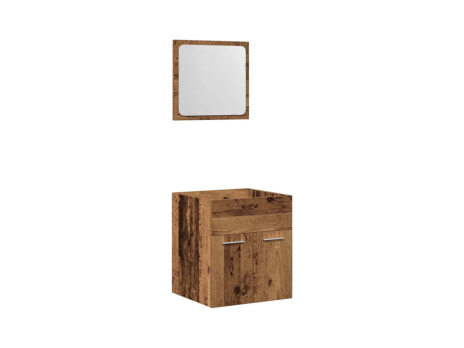 Ensemble de meubles salle de bain 2 pcs bois d'ingénierie