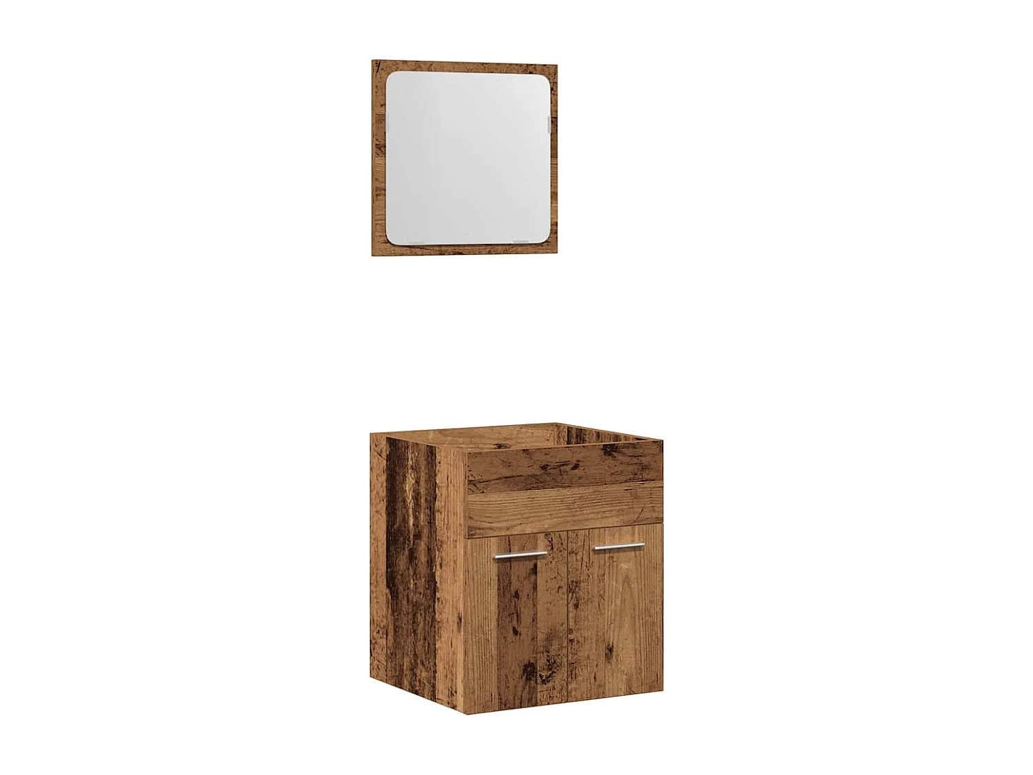 Ensemble de meubles salle de bain 2 pcs bois d'ingénierie