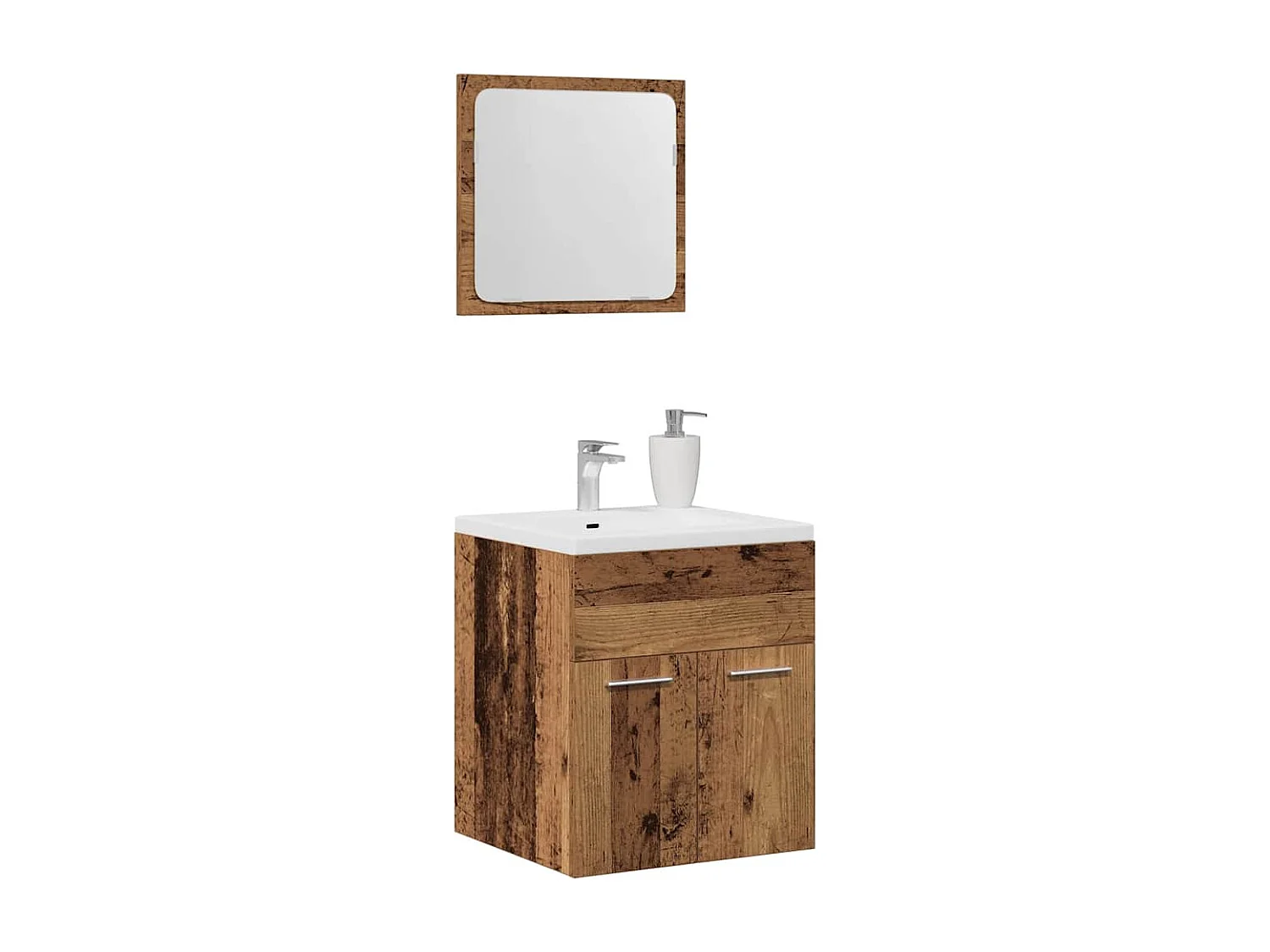 Ensemble de meubles salle de bain 2 pcs bois d'ingénierie