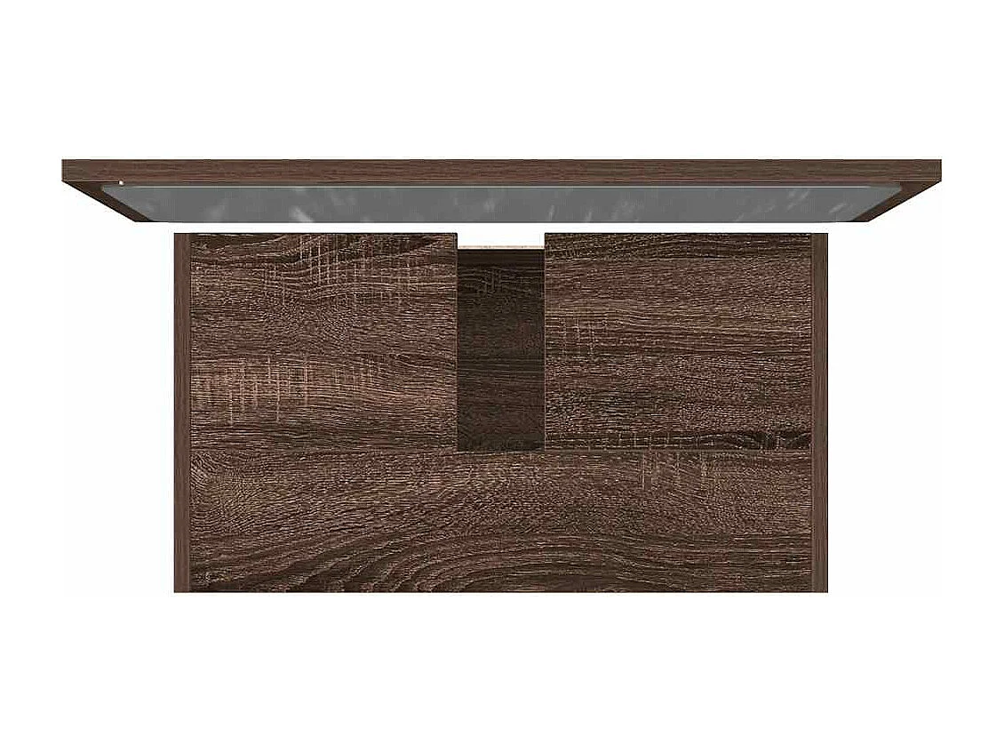 Set di mobili da bagno 2 pezzi Rovere marrone