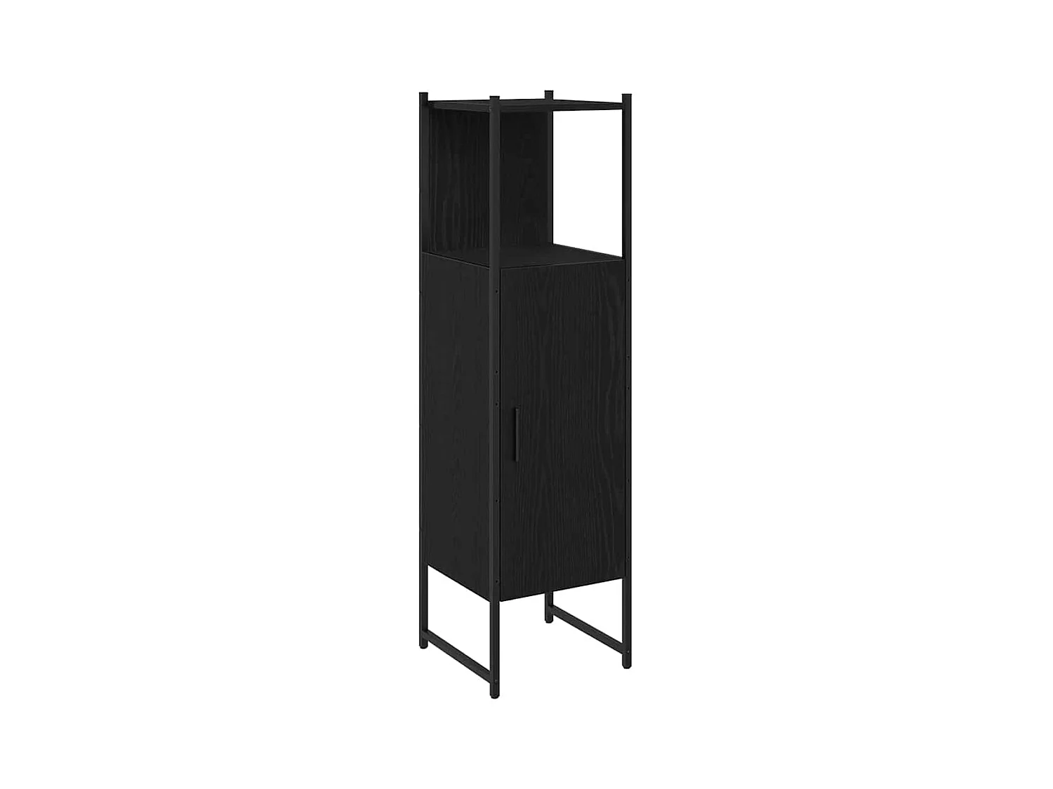 Ensemble de mobilier de salle de bain avec stockage 4 pcs Noir