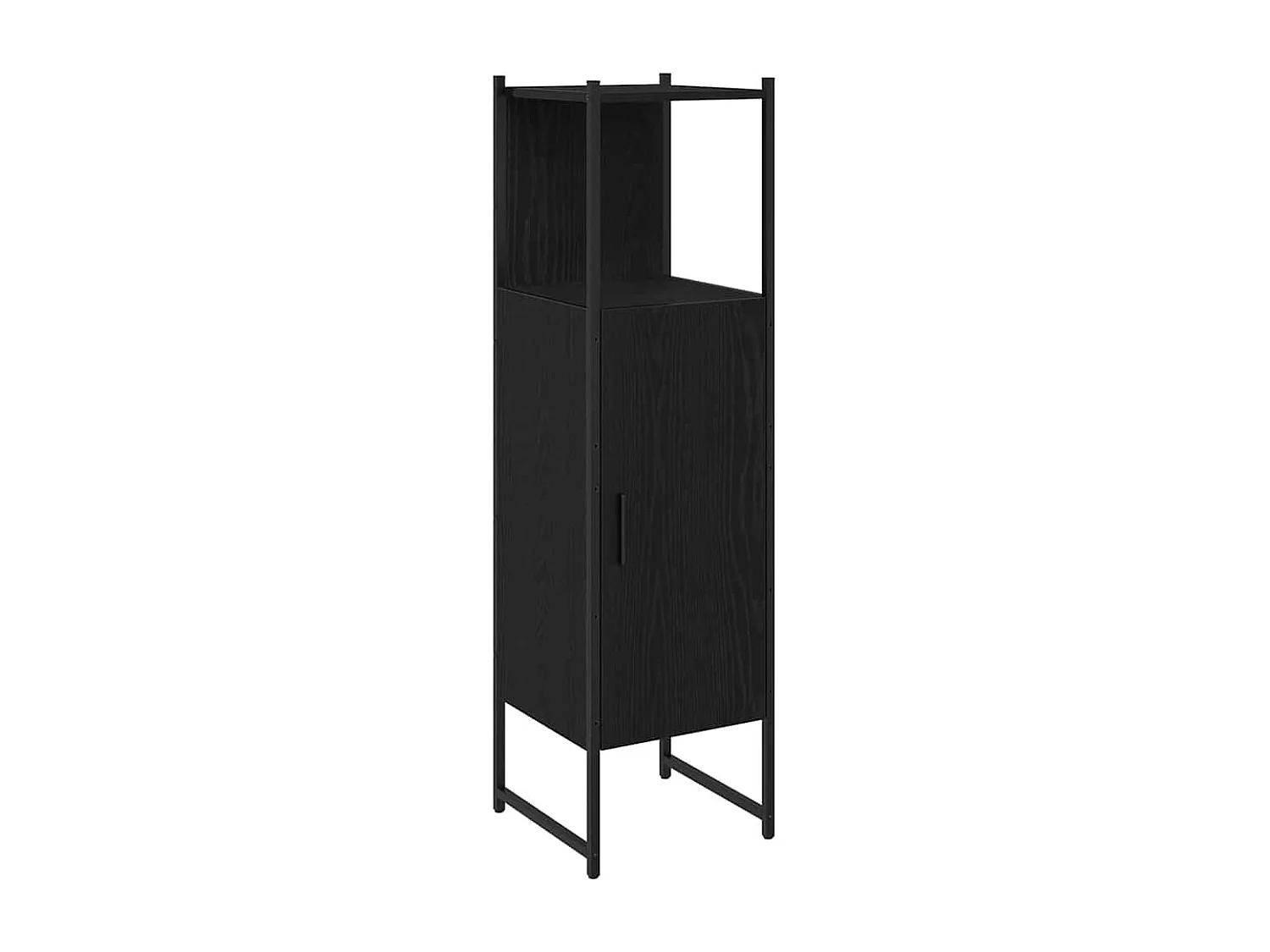 Ensemble de mobilier de salle de bain avec stockage 4 pcs Noir