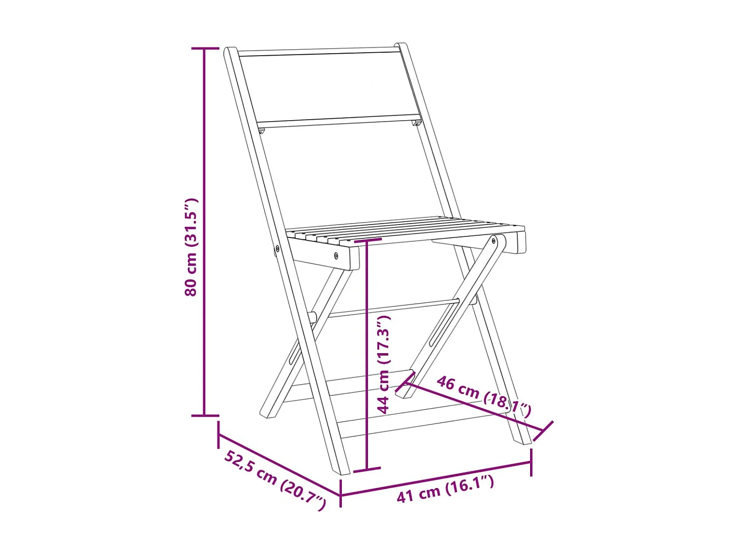 Chaises de jardin pliantes lot de 6 tissu et bois massif