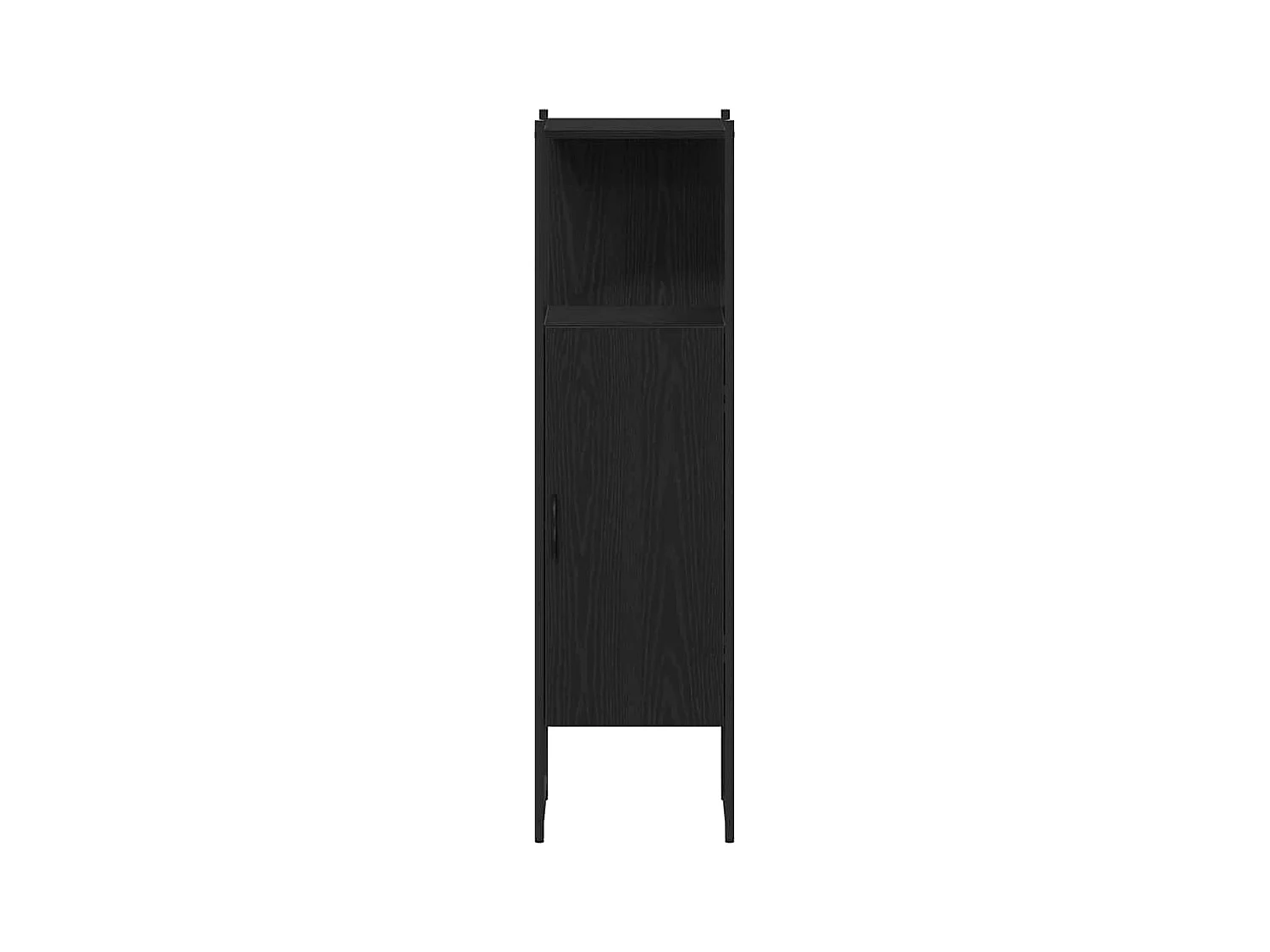 Ensemble de mobilier de salle de bain avec étagère 4 pcs Noir