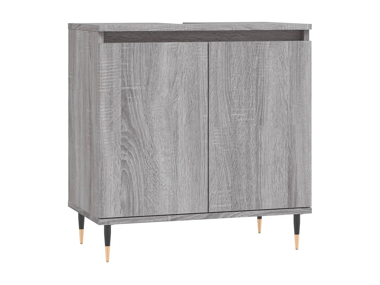 Ensemble d'armoires de salle de bain 3 pcs sonoma gris