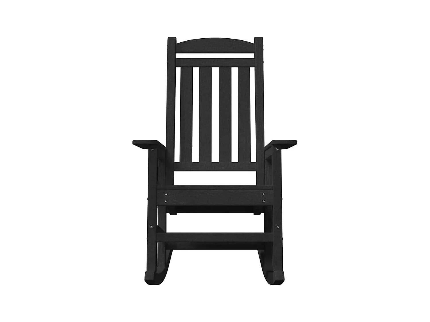 Chaise Berçante de Jardin 2 pcs Noir 70 x 92 x 108 cm Plastique