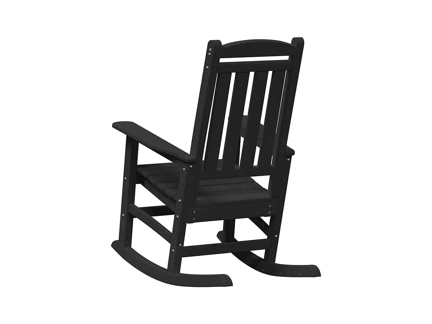 Chaise Berçante de Jardin 2 pcs Noir 70 x 92 x 108 cm Plastique