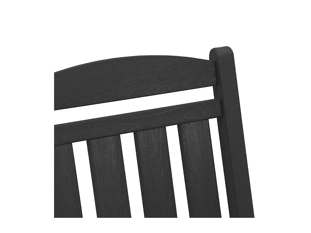 Chaise Berçante de Jardin 2 pcs Noir 70 x 92 x 108 cm Plastique