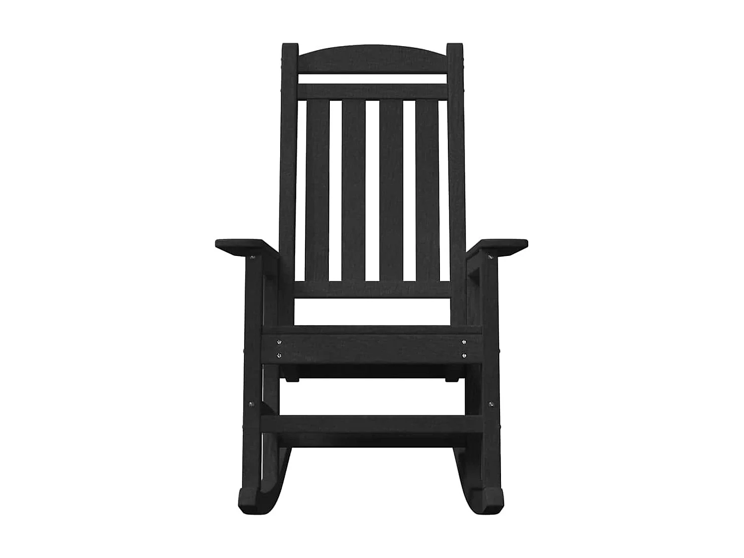 Chaise Berçante de Jardin 2 pcs Noir 70 x 92 x 108 cm Plastique