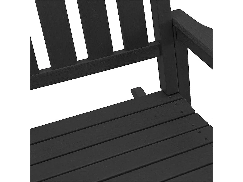 Chaise Berçante de Jardin 2 pcs Noir 70 x 92 x 108 cm Plastique