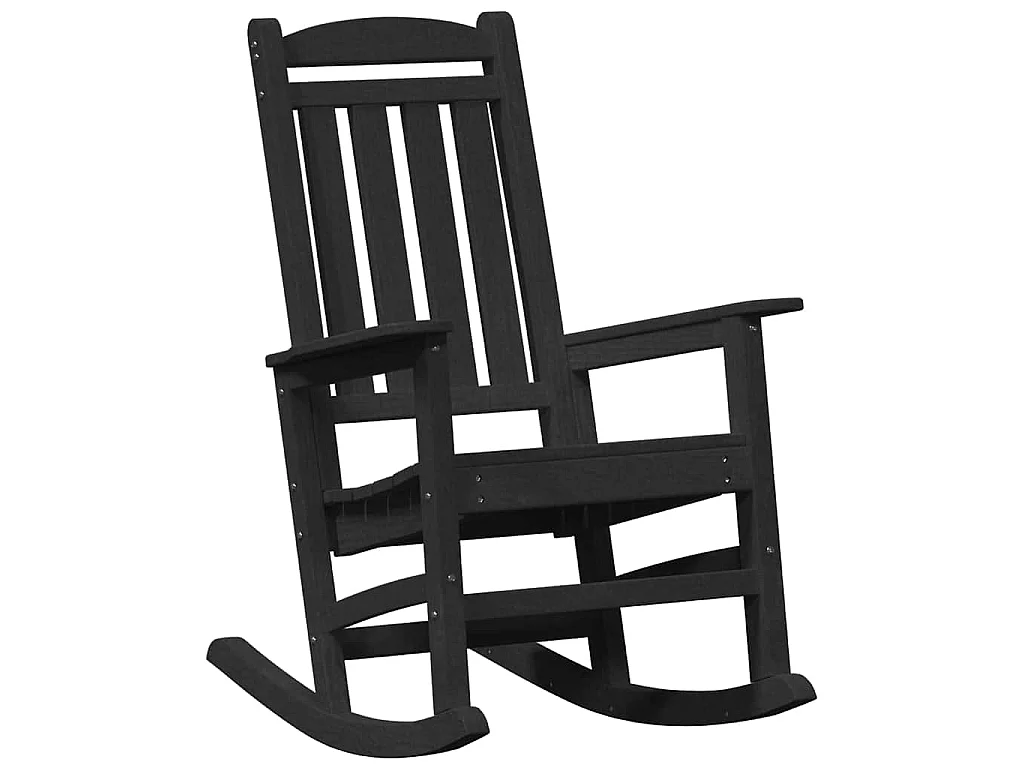 Tuinschommelstoel 2 stuks Zwart 70 x 92 x 108 cm Kunststof