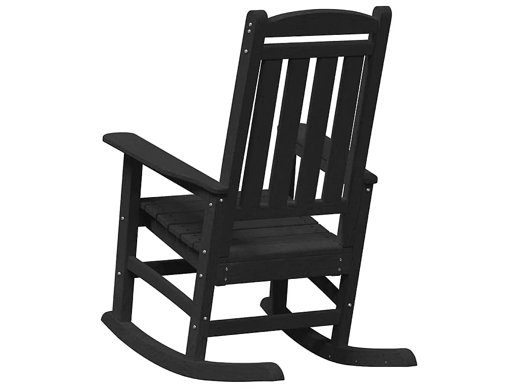 Tuinschommelstoel 2 stuks Zwart 70 x 92 x 108 cm Kunststof
