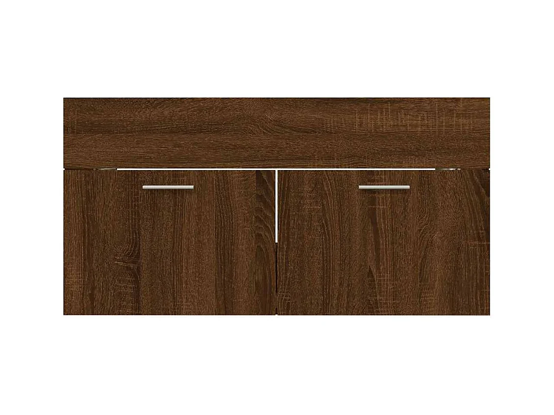 Ensemble de meubles de salle de bain 2 pcs Chêne marron