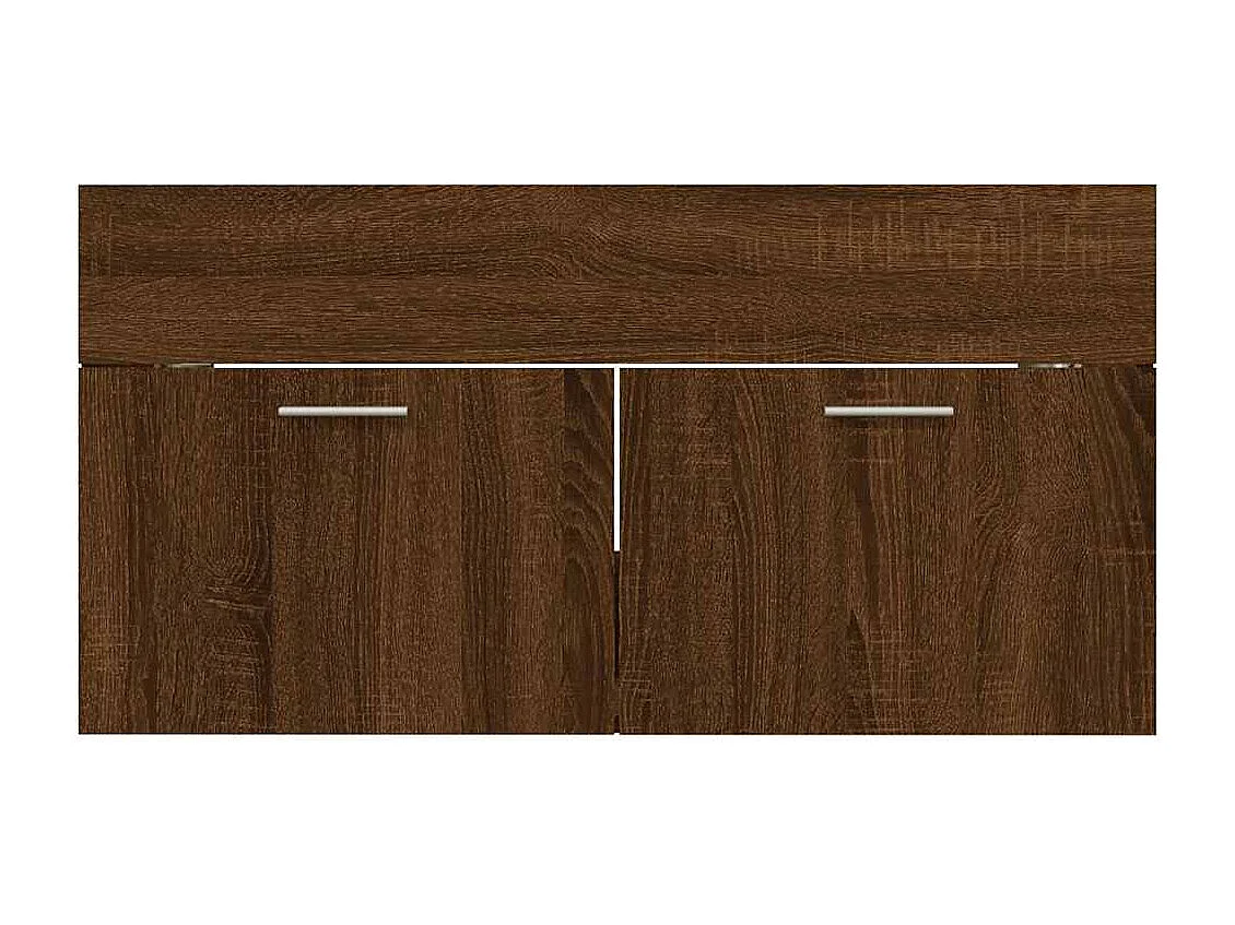 Ensemble de meubles de salle de bain 2 pcs Chêne marron