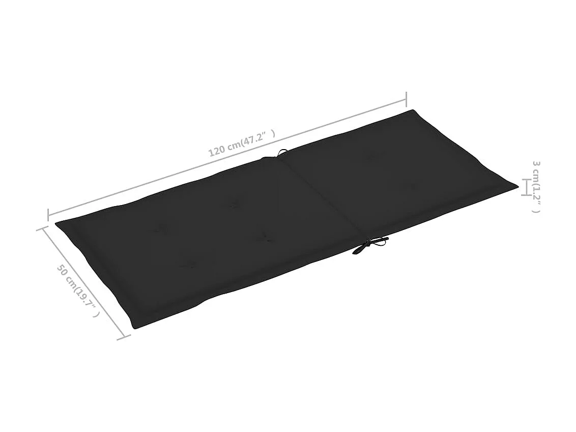 Chaises inclinables de jardin et coussins lot de 8 Teck solide