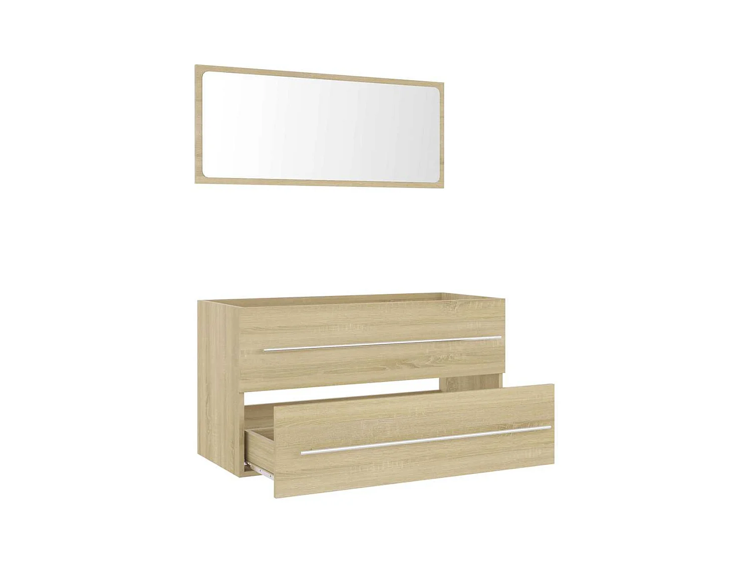 Ensemble de meubles de bain 2 pcs Chêne sonoma Aggloméré