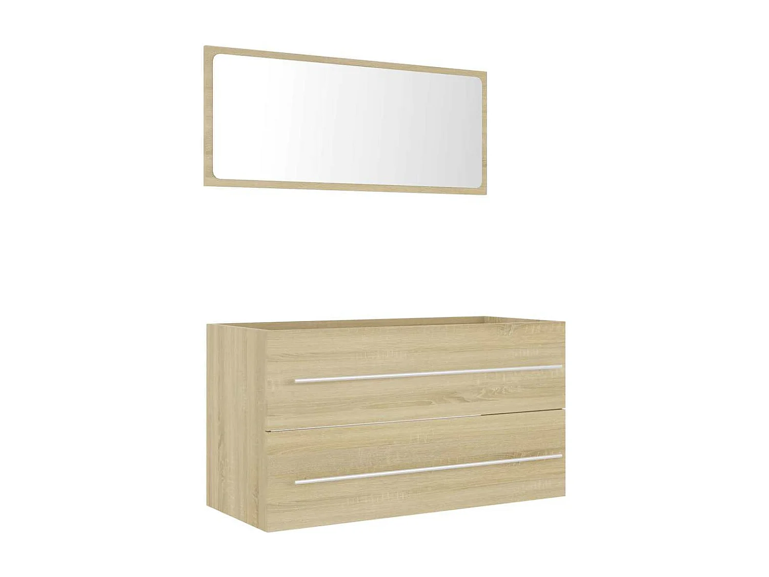 Ensemble de meubles de bain 2 pcs Chêne sonoma Aggloméré