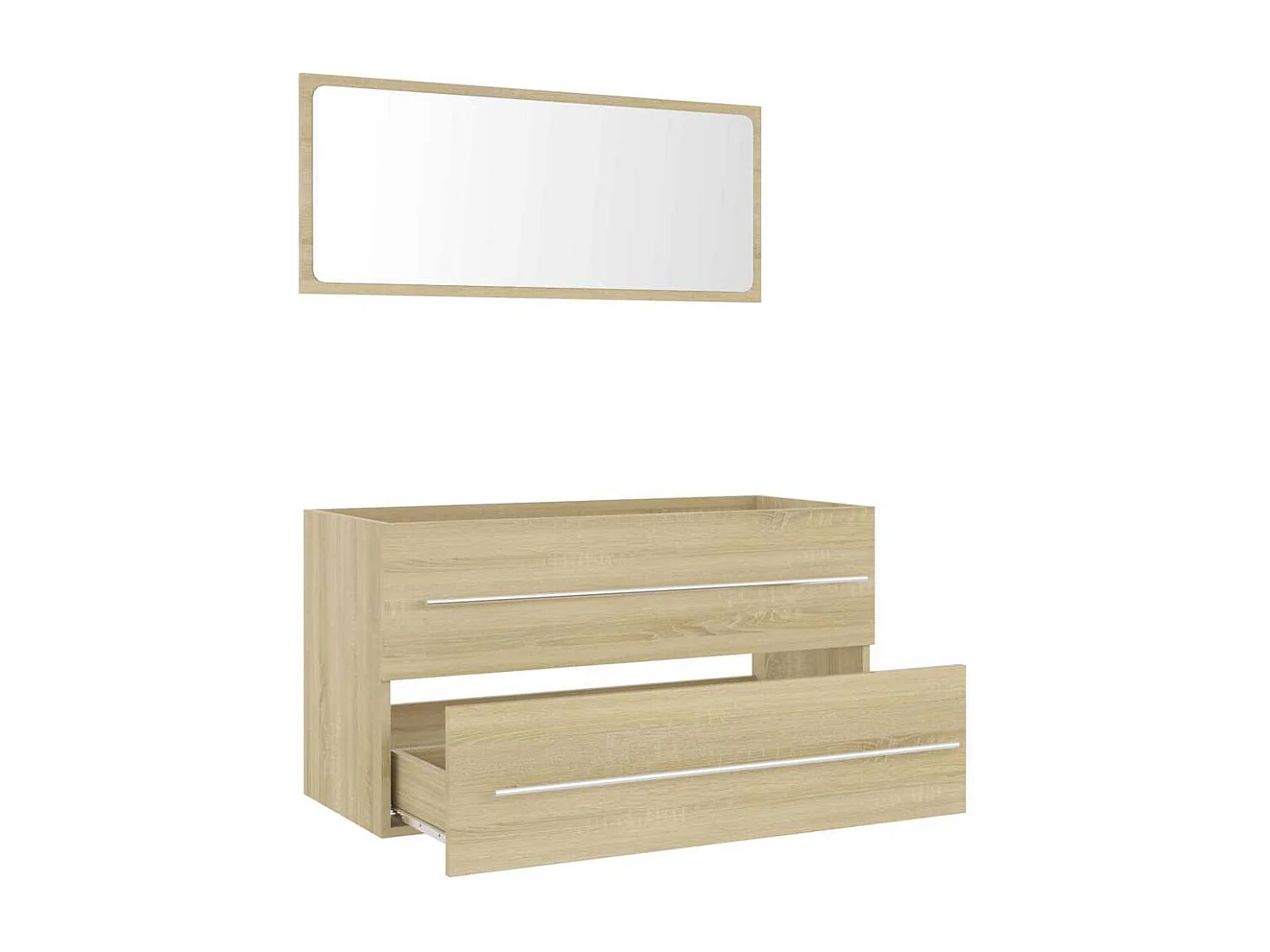 Ensemble de meubles de bain 2 pcs Chêne sonoma Aggloméré