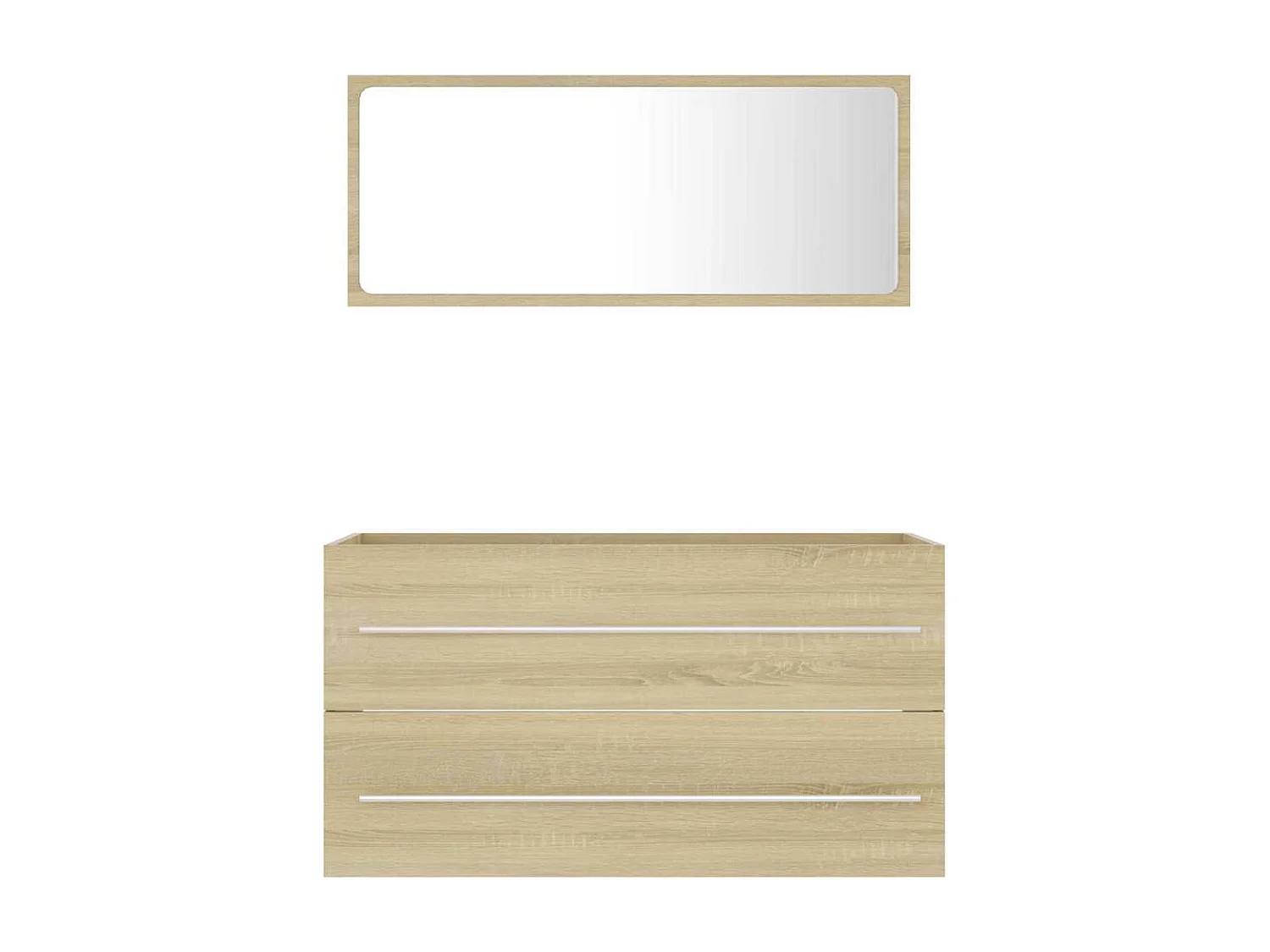 Ensemble de meubles de bain 2 pcs Chêne sonoma Aggloméré