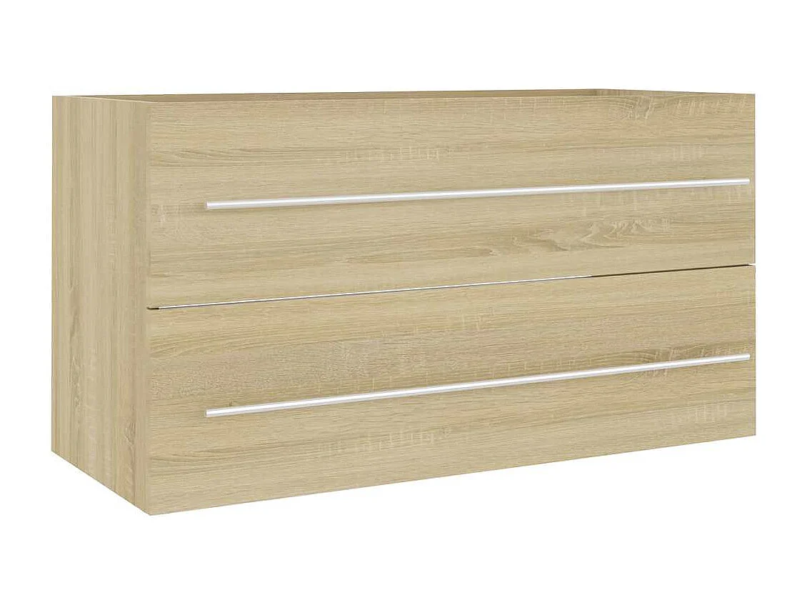 Ensemble de meubles de bain 2 pcs Chêne sonoma Aggloméré