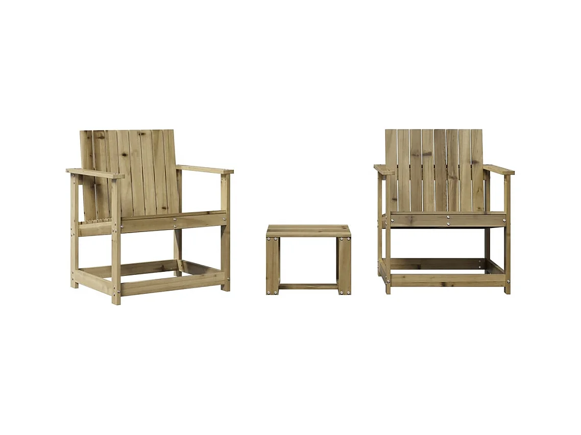 3-delige tuinmeubelset van geïmpregneerd grenenhout