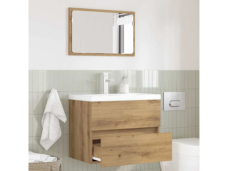 Set de Meubles de Salle de Bain 2 pcs Chêne artisanal