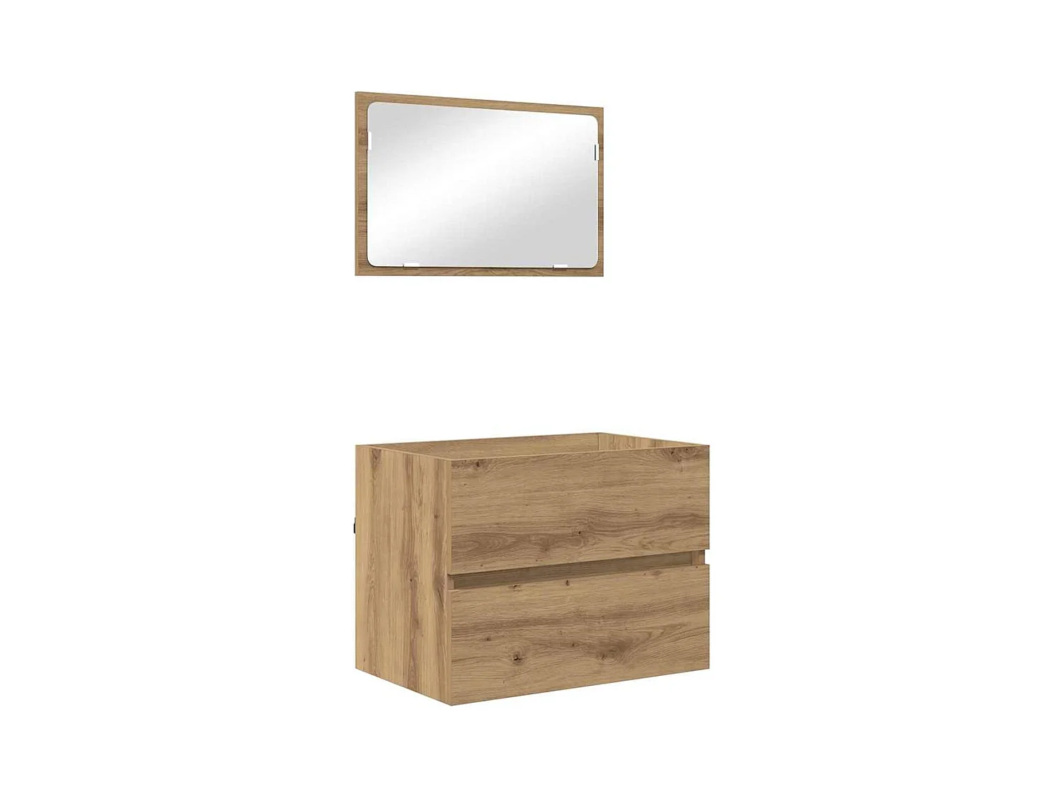 Set de Meubles de Salle de Bain 2 pcs Chêne artisanal